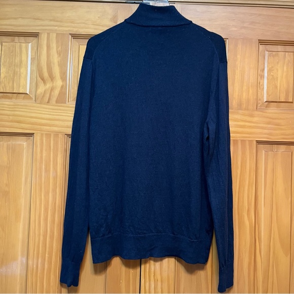 Untuckit Blue Fine Marino Wool Sweater Size Large - Picture 3 of 9